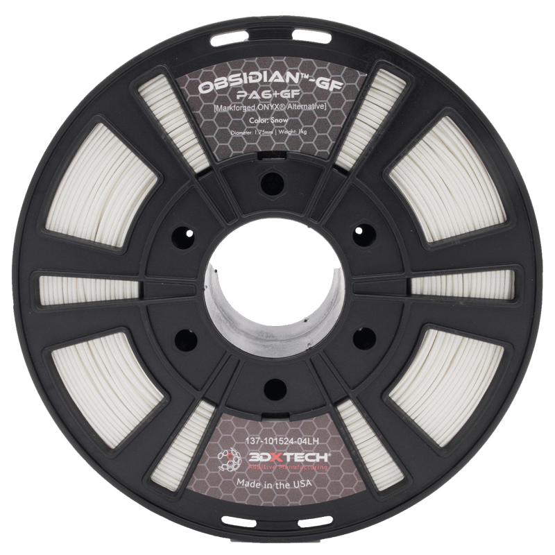 Carretel de filamento 3DXTech Obsidian GF+PA6, com fibra de vidro