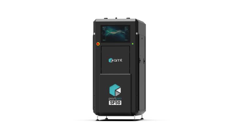 Equipamento de alisamento a vapor AMT PostPro SF50, fundo transparente