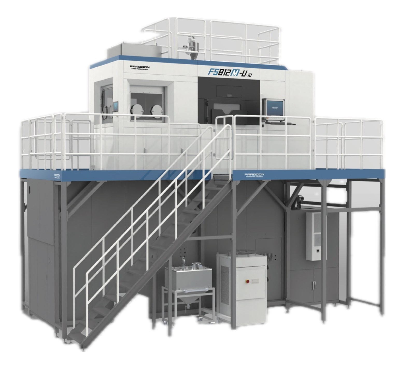 Impressora 3D de metal de grande formato Farsoon FS812M em vista frontal