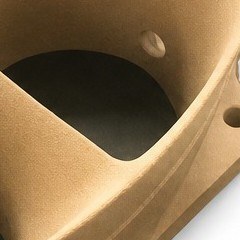 Textura da superfície de peça impressa por SLS em PPS, pó plástico Farsoon