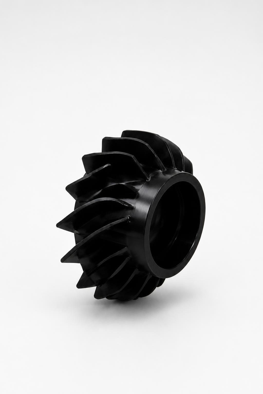 Rotor preto injetado, solto depois da dissolução do molde de xMOLD