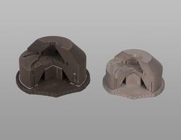 Componentes metálicos obtidos por manufatura aditiva, com geometria interna que a fresa não alcança