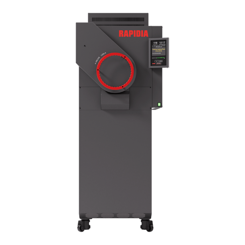 Forno de sinterização da célula ColdMetalFusion, onde a peça marrom alcança a densidade final