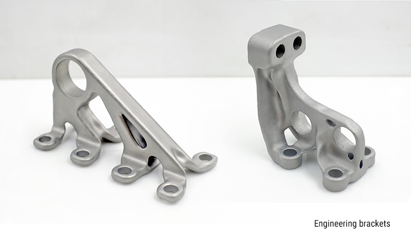 Suporte de engenharia em aço inoxidável 316L impresso em 3D por SLM